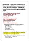 Certified Public Accountant &lpar;CPA&rpar; Practice Examination Newest 2025 &ndash; 2026 Questions From Past Papers Actual  Exams Complete 100 Questions And Correct Detailed  Answers &lpar;Verified Answers&rpar; &vert;Already Graded A&plus;&vert;&vert;Brand  New&excl;&excl;