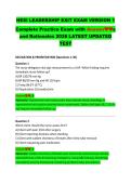 HESI LEADERSHIP EXIT EXAM VERSION 1 Complete Practice Exam with Answers and Rationales 2026 LATEST UPDATED TEST