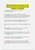 EDGT Nursing Process Test 1 & 2 Exam  UPDATED ACTUAL QUESTIONS AND  CORRECT ANSWERS