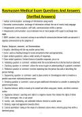 RASMUSSEN MDC EXAM QUESTIONS AND ANSWERS VERIFIED