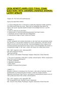 &lpar;2026 NEWEST&rpar; NURS>2222 FINAL EXAM QUESTIONS WITH ANSWERS &lpar;VERIFIED ANSWER&rpar; LATEST UPDATE 