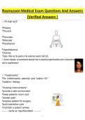 RASMUSSEN MDC EXAM QUESTIONS AND ANSWERS VERIFIED