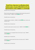 WasteWater Operator Certification Study  Guide Grade 1 Exam UPDATED ACTUAL  QUESTIONS AND CORRECT ANSWERS