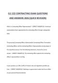 CLC-222 CONTRACTING EXAM QUESTIONS AND ANSWERS 2026 &lpar;QUICK REVISION&rpar;