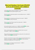 Blue Card Function 1 Test Exam UPDATED  ACTUAL QUESTIONS AND CORRECT  ANSWERS