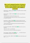 Blue Card Command Function 4 Strategy &  Incident Action Planning Exam UPDATED  ACTUAL QUESTIONS AND CORRECT  ANSWERS