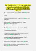 Blue Card Function &num;4&colon; Strategy and Incident  Action Planning &lpar;IAP&rpar; Exam UPDATED  ACTUAL QUESTIONS AND CORRECT  ANSWERS