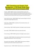WGU Operations and Supply Chain Management - C720 Study Guide Exam Questions with Correct Answers 2026