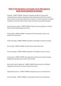 WGU C720 Operations and Supply Chain Management Study Guide Questions & Answers