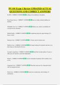 PN 101 Exam 1 Review UPDATED ACTUAL  QUESTIONS AND CORRECT ANSWERS