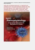 Test Bank for Applied Pathophysiology&colon; A Conceptual Approach to the Mechanisms of Disease 3rd Edition by Carie Braun & Cindy Anderson &bull; Verified Answers & Rationales &bull; 2026 Exam Prep &bull; GRADED A&plus;