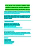 ACHE FACHE BOG Business Certification Exam Study Guide 2026&sol;2027 &vert; Verified Practice Questions