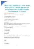 CHEM 120 CHAMBERLAIN FINAL Actual Exam 2026&sol;2027 Complete Questions and Verified Answers with Detailed Rationales Pass Guaranteed - A&plus; Graded
