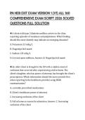 RN HESI EXIT EXAM VERSION 1 &lpar;V1&rpar; ALL 160 COMPREHENSIVE EXAM SCRIPT 2026 SOLVED QUESTIONS FULL SOLUTION