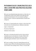 RN PHARMACOLOGY ONLINE PRACTICE 202 B AND C EXAM PREP 2026 PRACTICE SOLUTION STUDY GUIDE