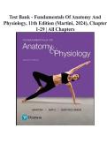 Test Bank - Fundamentals of Anatomy and Physiology&comma; 11th Edition &lpar;Martini&comma; 2024&rpar;&comma; Chapter 1-29 &vert; All Chapters