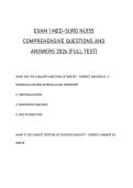 EXAM 1 MED-SURG NU155 COMPREHENSIVE QUESTIONS AND ANSWERS 2026 &lpar;FULL TEST&rpar;&period;