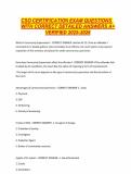 This document contains a comprehensive collection of CSO certification exam questions with correct and detailed answers 