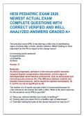 HESI RN EXIT EXAM WITH NGN  LATEST VERSION B &lpar;2026 Update&rpar;  With Correct Verified And Well  Analyzed Answers Graded A&plus;