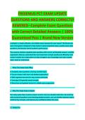 Fresenius PCT New Hire Training Exam Guide 2026&sol;2027 &vert; Dialysis Technician Orientation & Clinical Procedures &vert; Verified Questions