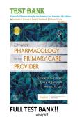TEST BANK For Edmunds' Pharmacology for the Primary Care Provider&comma; 5th Edition by Constance G Visovsky & Cheryl H Zambroski & Rebecca M Lutz&period; Complete Test Bank&period; Latest Edition