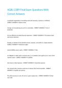 AGBU 2389 Final Exam Questions With Correct Answers 