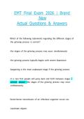 EMT Final Exam 2026 actual Questions and Answers