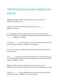 AGB 302 final Exam Questions With Correct Answers