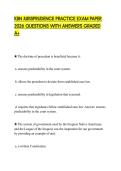 KBN JURISPRUDENCE PRACTICE EXAM PAPER 2026 QUESTIONS WITH ANSWERS GRADED A&plus;