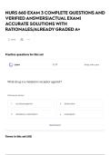 NURS 660 EXAM 3 COMPLETE QUESTIONS AND VERIFIED ANSWERS&vert;ACTUAL EXAM&vert; ACCURATE SOLUTIONS WITH RATIONALES&sol;ALREADY GRADED A&plus;