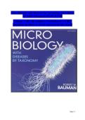 Microbiology with Diseases by Taxonomy&semi; 6th Edition by Robert Bauman &ndash; Complete Test Bank with Verified Questions & Answers for All Chapters
