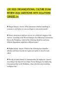 LDR 302S ORGANIZATIONAL CULTURE EXAM REVIEW 2026 QUESTIONS WITH SOLUTIONS GRADED A&plus;