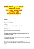 NRNP 6675 Fitzgerald PMHNP Cert Exam Review QUESTIONS AND VERIFIE ANSWERS 100&percnt; GUARANTEED PASS