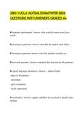LING 1 UCLA ACTUAL EXAM PAPER 2026 QUESTIONS WITH ANSWERS GRADED A&plus;