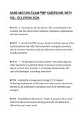 SANS MGT514 EXAM PREP QUESTIONS WITH FULL SOLUTION 2026