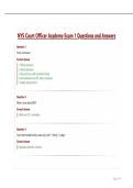 NYS Court Officer Academy Exam 1 Questions and Answers