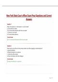 New York State Court officer Exam Prep Questions and Correct Answers&period;