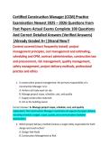 Certified Construction Manager &lpar;CCM&rpar; Practice  Examination Newest 2025 &ndash; 2026 Questions From  Past Papers Actual Exams Complete 100 Questions  And Correct Detailed Answers &lpar;Verified Answers&rpar;  &vert;Already Graded A&plus;&vert;&vert;Brand New&excl;&excl;