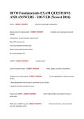 DIVO Fundamentals EXAM QUESTIONS AND ANSWERS - SOLVED &lpar;Newest 2026&rpar;