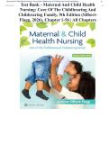 Test Bank - Maternal and Child Health Nursing&colon; Care of the Childbearing and Childrearing Family&comma; 9th Edition &lpar;Silbert-Flagg&comma; 2026&rpar;&comma; Chapter 1-56 &vert; All Chapters