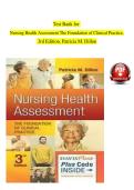 TEST BANK For Nursing Health Assessment The Foundation of Clinical Practice&comma; 3rd Edition&comma; Patricia M&period; Dillon&comma; All Chapters 1 - 27&comma; Complete Newest Version