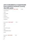 DIVO FUNDAMENTALS EXAM REVIEW Exam Questions Answered Correctly &lpar;Qs&rpar; 2026 update