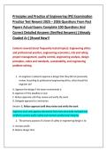 Principles and Practice of Engineering &lpar;PE&rpar; Examination  Practice Test Newest 2025 &ndash; 2026 Questions From Past  Papers Actual Exams Complete 100 Questions And  Correct Detailed Answers &lpar;Verified Answers&rpar; &vert;Already  Graded A&plus;&vert;&vert;Brand New&excl;&excl;
