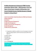Portfolio Management Professional &lpar;PfMP&rpar; Practice  Examination Newest 2025 &ndash; 2026 Questions From Past  Papers Actual Exams Complete 100 Questions And  Correct Detailed Answers &lpar;Verified Answers&rpar; &vert;Already  Graded A&plus;&vert;&vert;Brand New&excl;&excl;