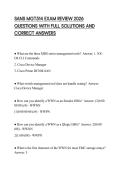 SANS MGT514 EXAM REVIEW 2026 QUESTIONS WITH FULL SOLUTIONS AND CORRECT ANSWERS