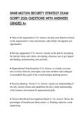 SANS MGT514 SECURITY STRATEGY EXAM SCRIPT 2026 QUESTIONS WITH ANSWERS GRADED A&plus;