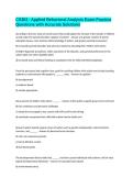 CS303 - Applied Behavioral Analysis Exam Practice Questions with Accurate Solutions