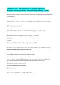 Definition and Characteristics of Applied Behavior Analysis Exam Questions & Answers Verified by Expert