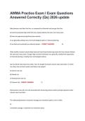 AWMA Practice Exam I Exam Questions Answered Correctly &lpar;Qs&rpar; 2026 update