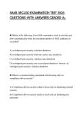 SANS SEC530 EXAMINATION TEST 2026 QUESTIONS WITH ANSWERS GRADED A&plus;